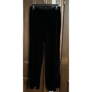 CDC Signature Collection Women's Small BLACK Velvety STRETCH Split Bell Bottoms